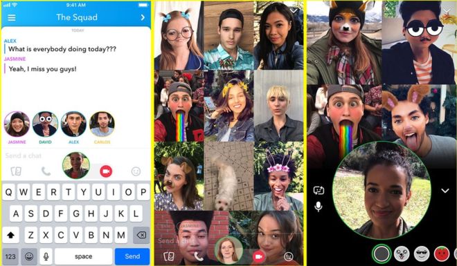 Ομαδικές κλήσεις 16 ατόμων, στο Snapchat