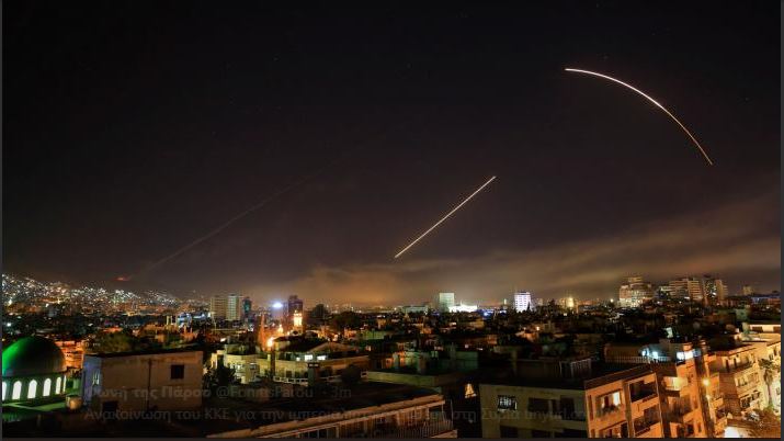 Με βίντεο που εικονίζει αναχαίτιση των πυραύλων απαντά η συριακή πλευρά