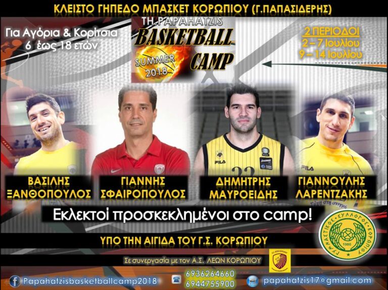 Με υψηλούς προσκεκλημένους το «TH. PAPAHATZIS BASKETBALL CAMP»!