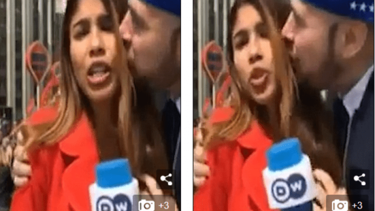 Θερμόαιμος οπαδός «άρπαξε» δημοσιογράφο και… τη φίλησε! (vid)