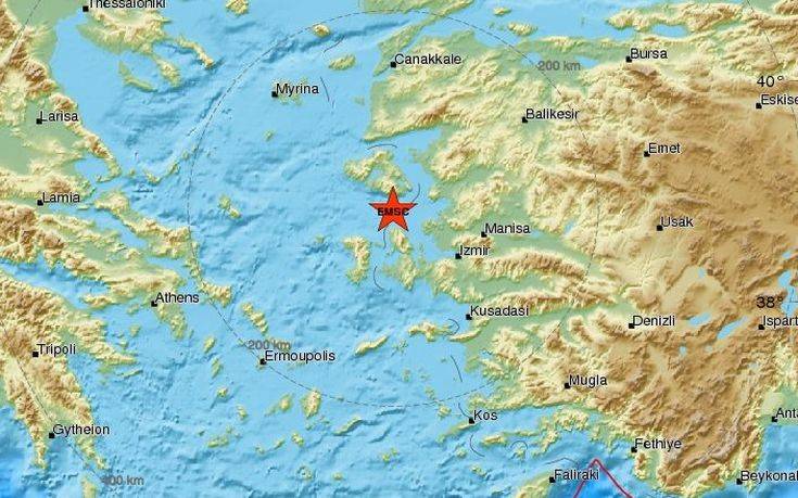 Σεισμός νότια της Λέσβου