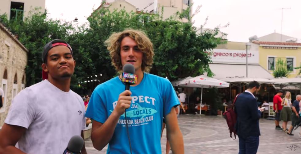 Το… backastage της συνέντευξης Τσιτσιπά (vid)