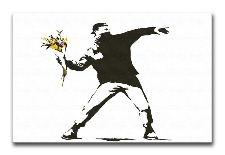 Ο διαδηλωτής με τα λουλούδια του Banksy πήρε σάρκα και οστά (pic)