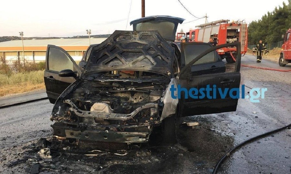 Νεκρός σε όχημα που έπιασε φωτιά στον Περιφερειακό Θεσσαλονίκης