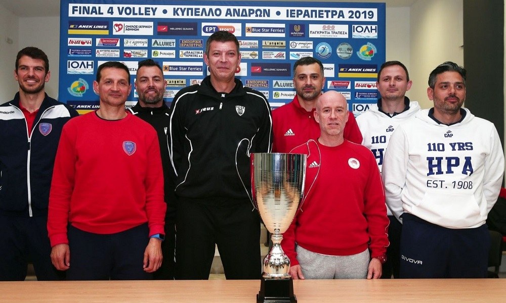 Final Four: Οι προπονητές και οι αρχηγοί των φιναλίστ αποφασισμένοι για το Κύπελλο