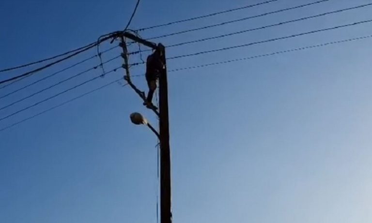Χανιά: Ανέβηκε σε στύλο της ΔΕΗ για να παίξει μπάλα (vid)