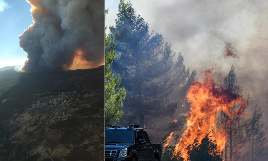 Φωτιά στην Εύβοια: Εκτός ελέγχου – Εκκενώνονται δύο χωριά