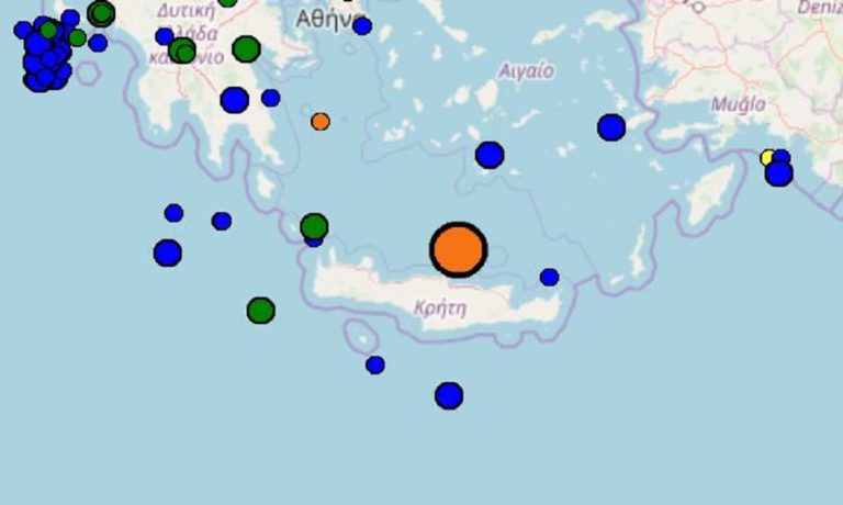 Δυνατός σεισμός τώρα στην Κρήτη