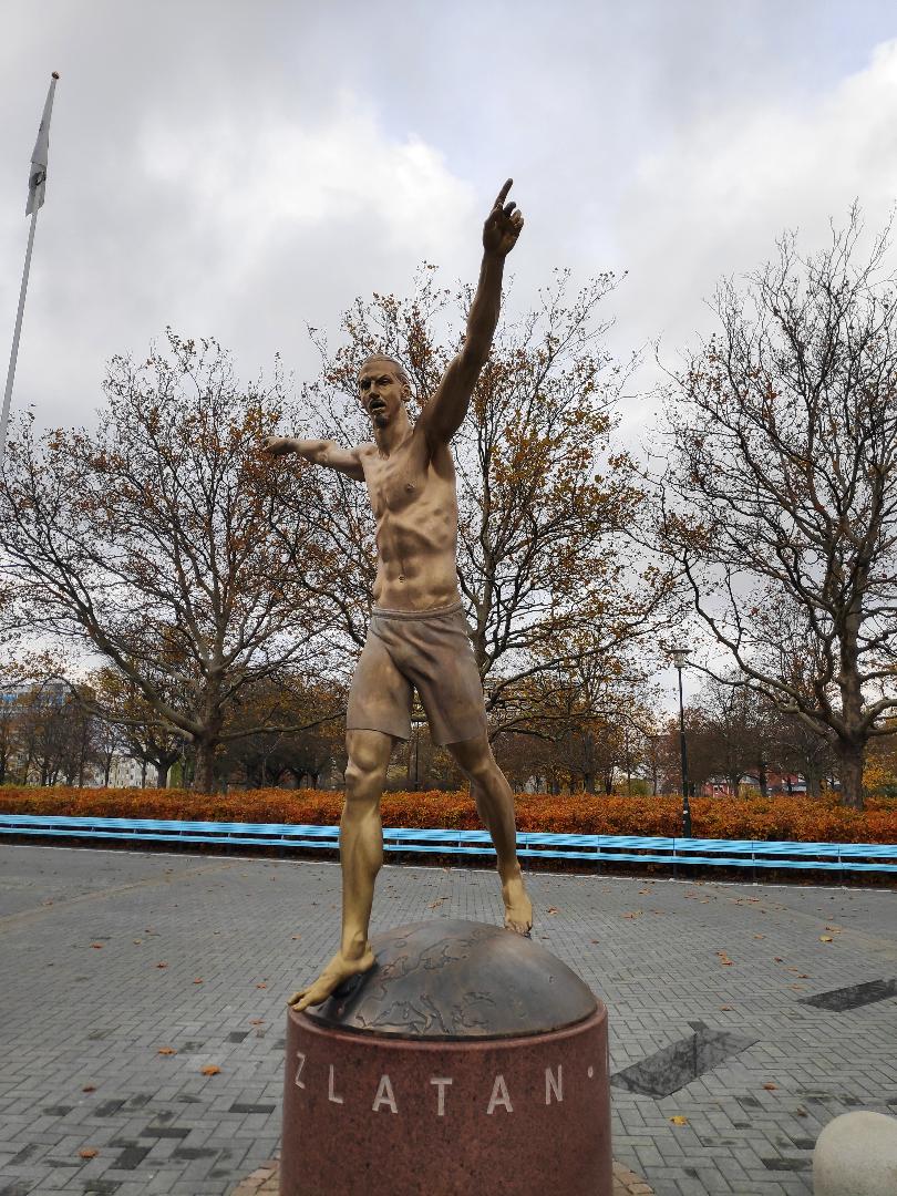 Zlatan Ibrahimovic Statue @ Malmo, Sweden. Photo By Spyros Yannopoulos