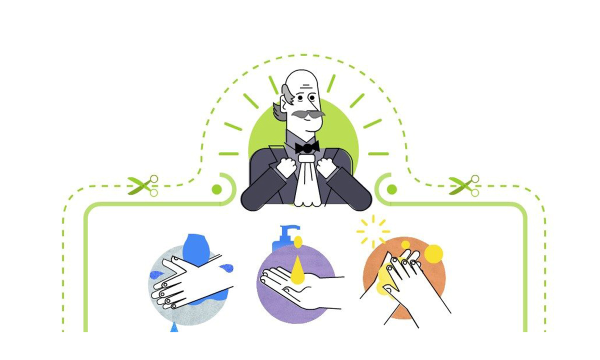 Google Doodle: Έτσι πλένουμε τα χέρια μας - Ποιος είναι ο Ignaz Semmelweis