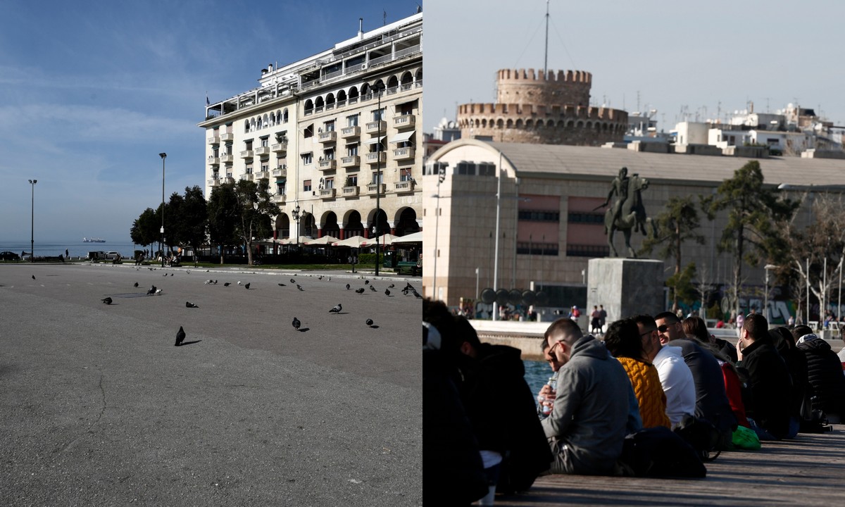 Κορονοϊός – Θεσσαλονίκη: Η μισή πόλη άδεια, γεμάτη η παραλιακή (vid-pics)