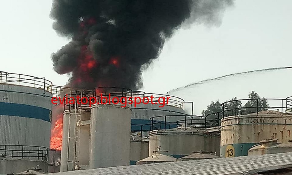 Χαλκίδα: Φωτιά στις εγκαταστάσεις της εταιρείας AFΚΑ (pics)D