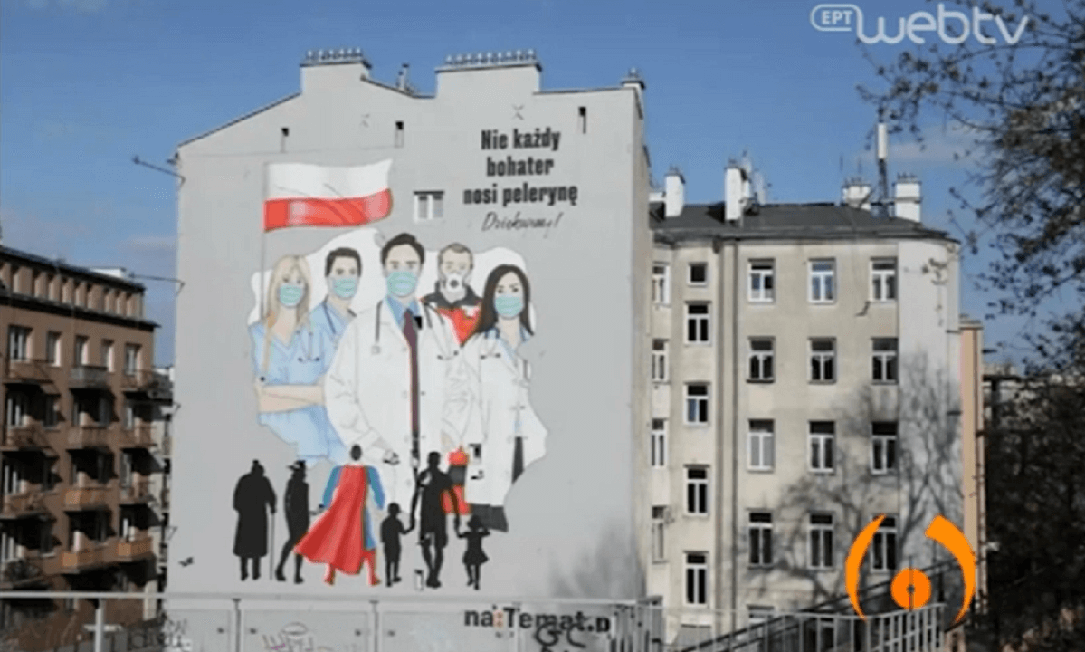 Εμπνευσμένη Street-art από τον κορονοϊό: Ωδή σε γιατρούς και νοσηλευτές (vid)