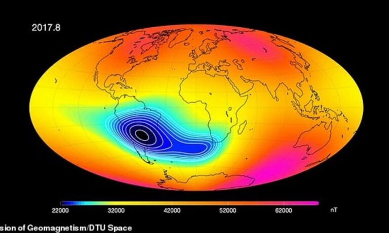 Ανακάλυψη σοκ από επιστήμονες: Εξασθενεί το μαγνητικό πεδίο μεταξύ Αφρικής και Νότιας Αμερικής