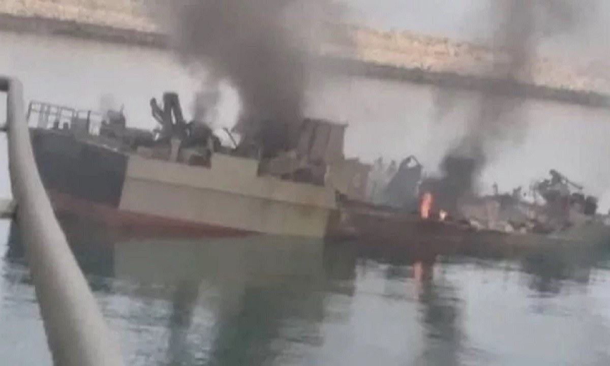 Πλοίο του Ιράν βυθίστηκε μετά από επίθεση πυραύλου