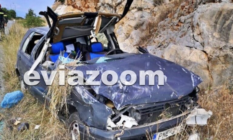Τροχαίο με 71χρονη στο Αλιβέρι: Σμπαράλια έγινε το αυτοκίνητο (pic)