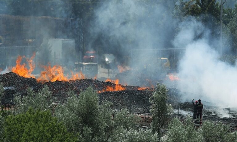 Χίος: Μεγάλη φωτιά στα Ψαρά – «Mάχη» με τις φλόγες