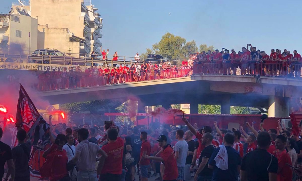 Ολυμπιακός – ΑΕΚ: Γιορτή από νωρίς στο Καραϊσκάκη (photos+vid)