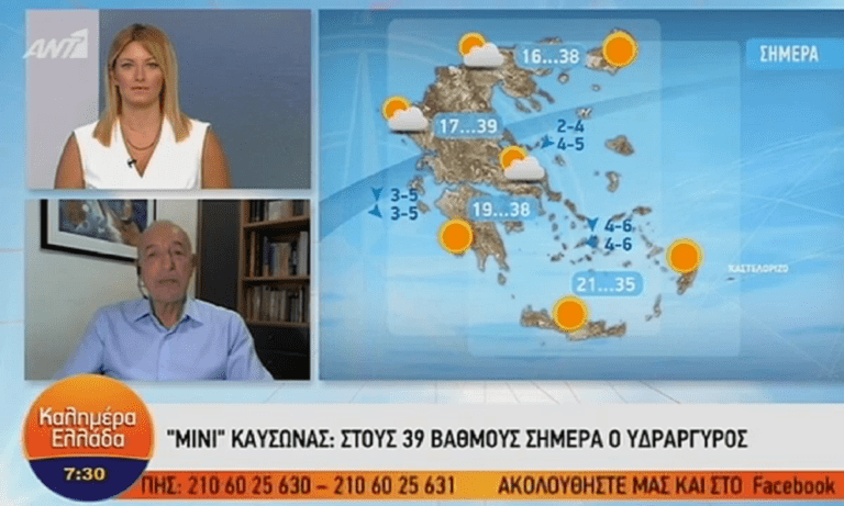 Καύσωνας: Η πρόγνωση του Τάσου Αρνιακού