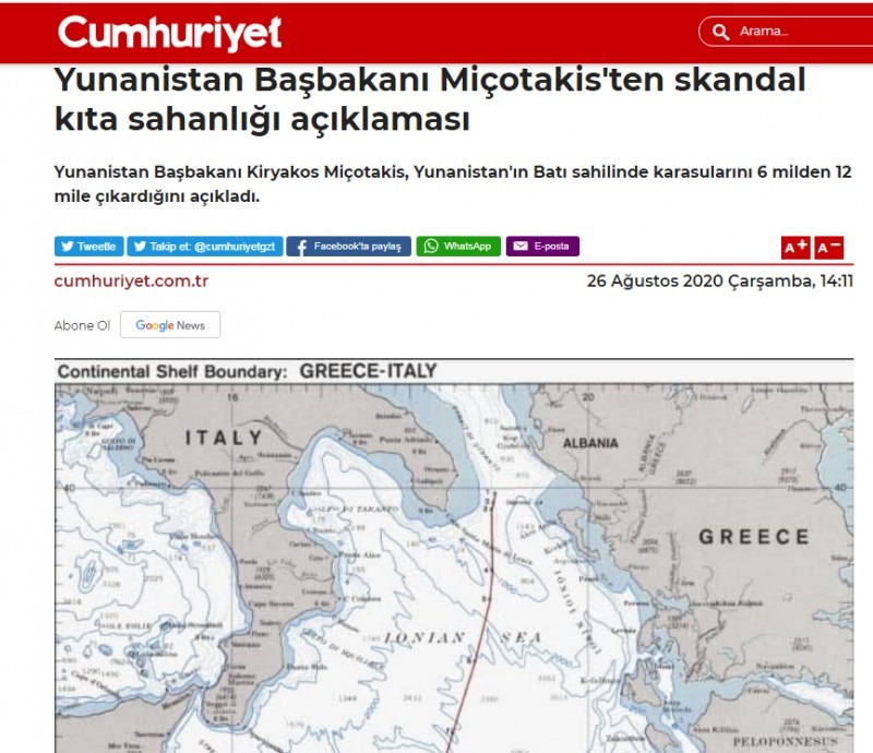 Τουρκικα ΜΜΕ Ελληνοτουρκικά