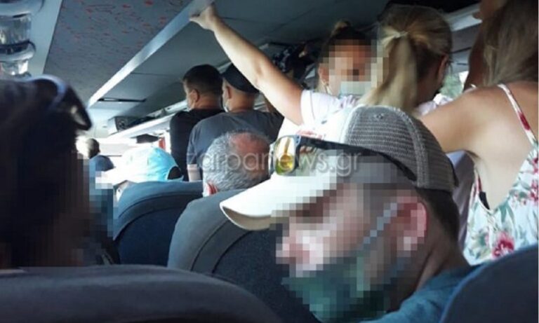 Χανιά: Απίστευτες εικόνες στο ΚΤΕΛ -Γεμάτο και με όρθιους! (pics)