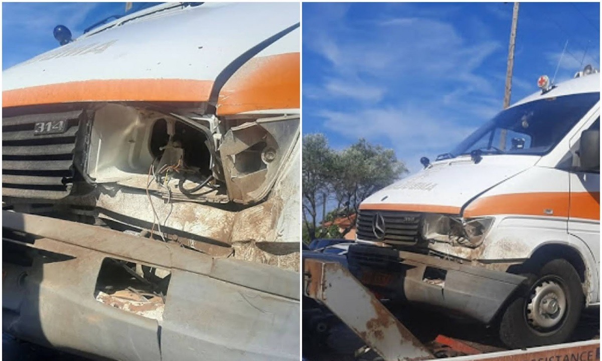 Γιάννενα: Ασθενοφόρο τράκαρε με αγριογούρουνο