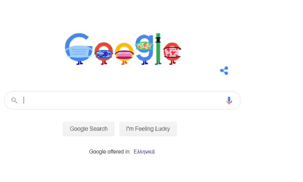 Google: έβαλε μάσκες στο λογότυπό της