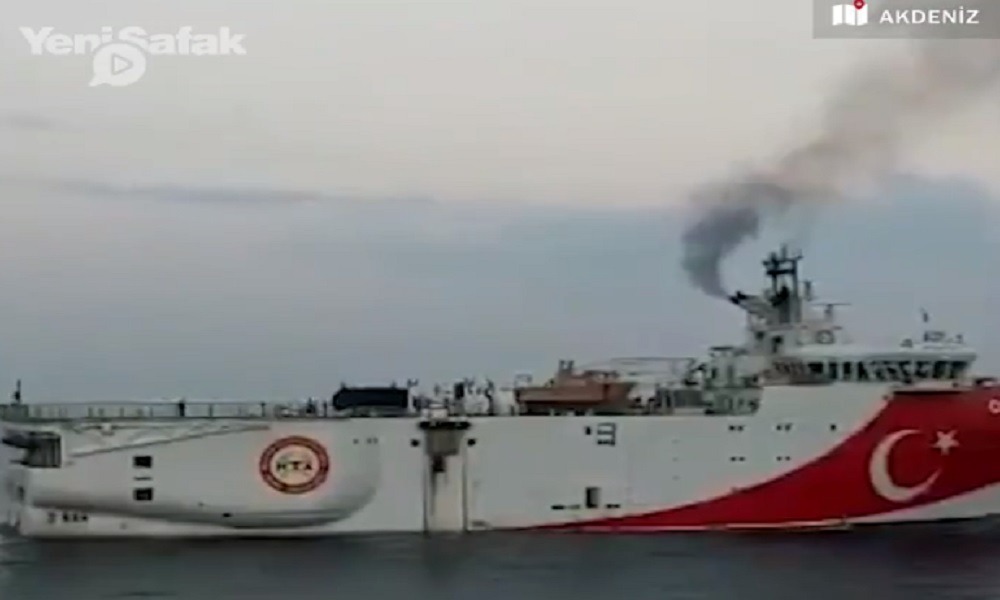 Oruc Reis: Οι Τούρκοι δημοσιοποίησαν βίντεο μέσα από το πλοίο