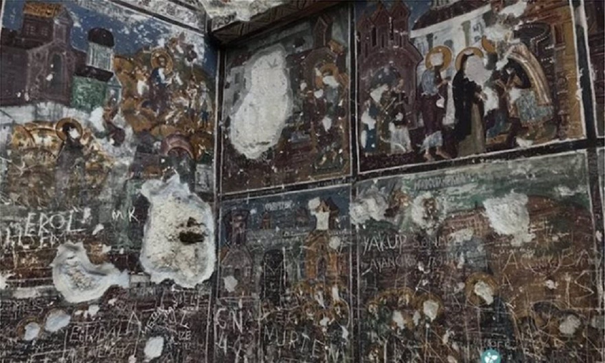 Παναγία Σουμελά: Άγνωστοι κατέστρεψαν τοιχογραφίες της Ιεράς Μονής