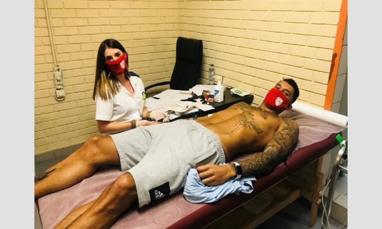 Ολυμπιακός: Τεστ κορονοϊού κι εξετάσεις (pics)