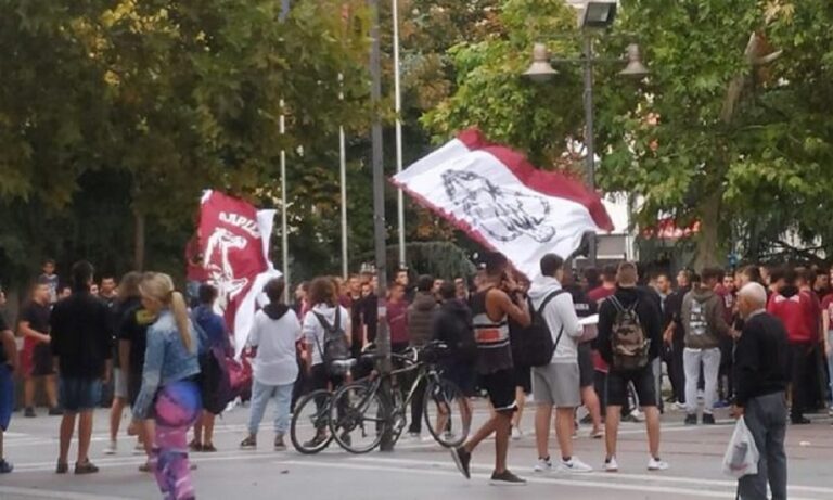 Λάρισα: Οπαδοί της ΑΕΛ έκαναν πορεία με συνθήματα κατά του Κούγια (vids)