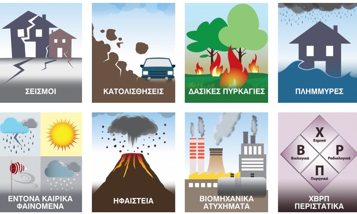 Πολιτική Προστασία: Χρήσιμες οδηγίες για προστασία από σεισμό, πυρκαγιά και έντονα καιρικά φαινόμενα