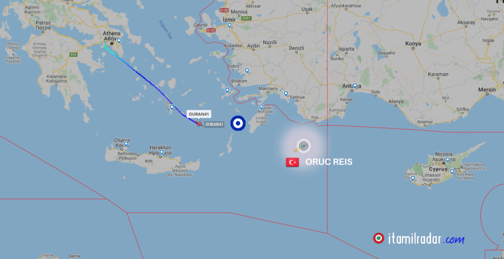 Toυρκία: Σάστισαν οι Τούρκοι – Ελληνικό Embraer πέρασε πάνω από το Oruc Reis  