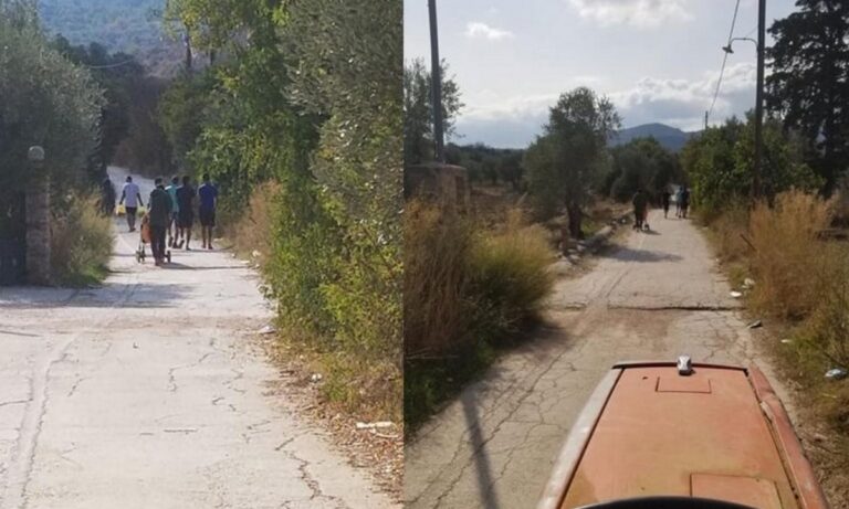 Χίος: Ανεξέλεγκτη μετακίνηση μεταναστών μέσα από τα χωράφια