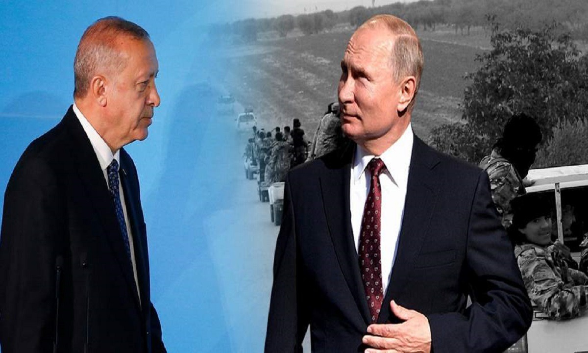 Ερντογάν: Το... κοστούμι του Τούρκου προέδρου έχει αρχίσει να ράβει ο Ρώσος ομολογός του, Βλαντιμίρ Πούτιν.