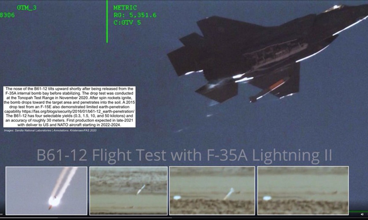 F-35: Μία σημαντική εξέλιξη είχαμε τις προηγούμενες μέρες, αφού όπως έγινε γνωστό F-35A πετώντας με ταχύτητα που ξεπερνούσε αυτή του ήχου πραγματοποίησε δοκιμή της νέας πυρηνικής βόμβας B61-12.