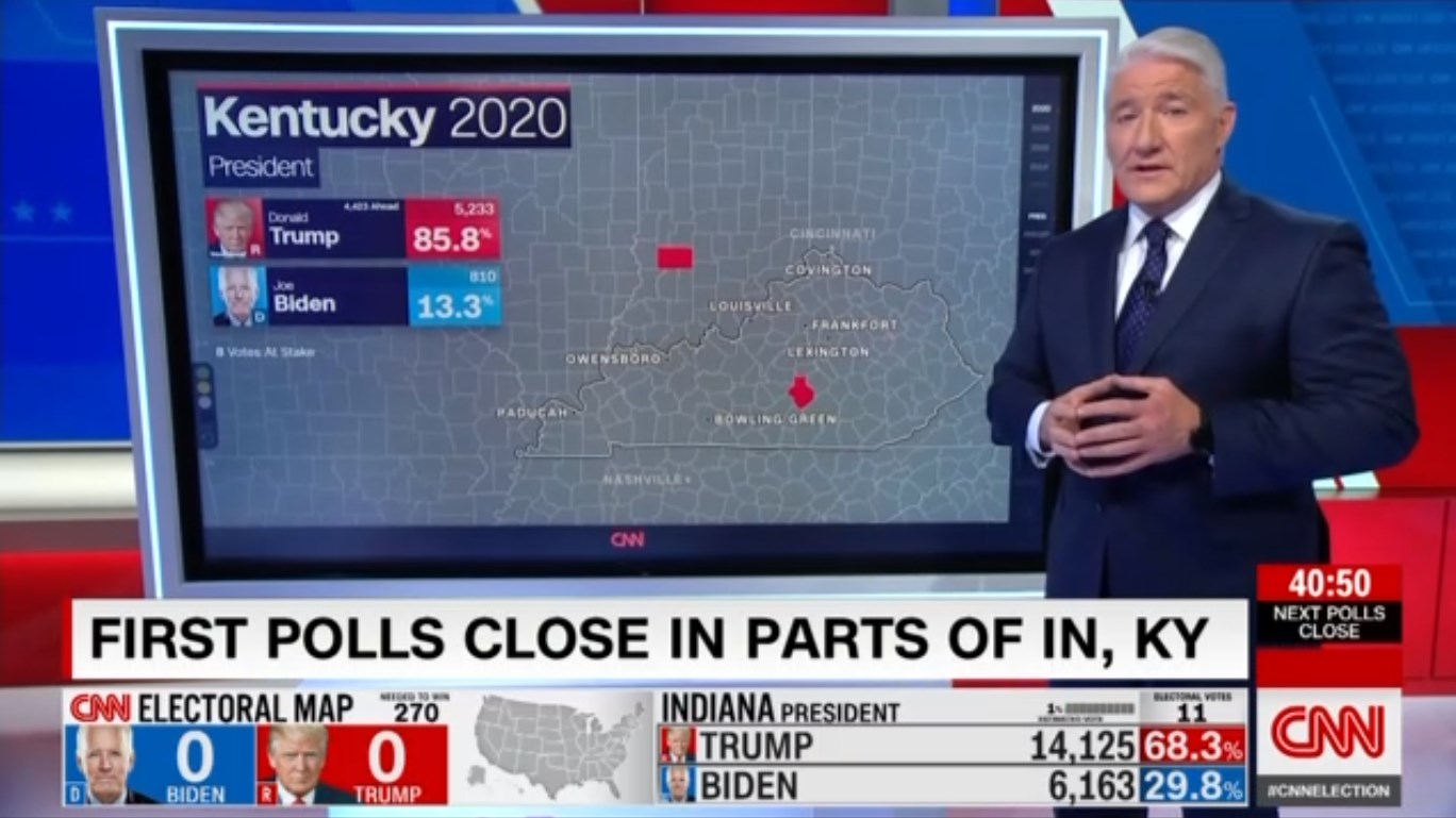 Πρώτα στοιχεία: Ο Ντόναλντ Τραμπ προηγείται του Μπάιντεν σε Ιντιάνα, Κεντάκι, Νεο Χαμσάιρ