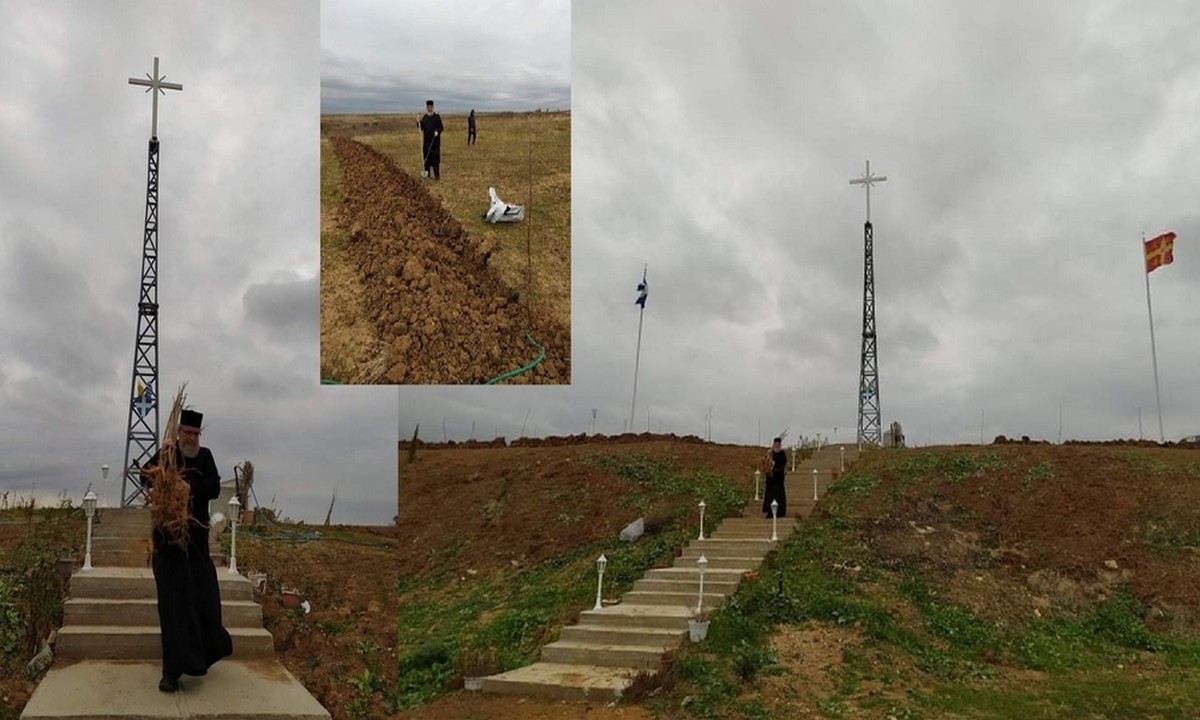 Ελληνοτουρκικά σύνορα: Φυτεύτηκαν 80 καρποφόρα δέντρα γύρω απ’ τον Σταυρό της Μονής Βύσσας (pics)