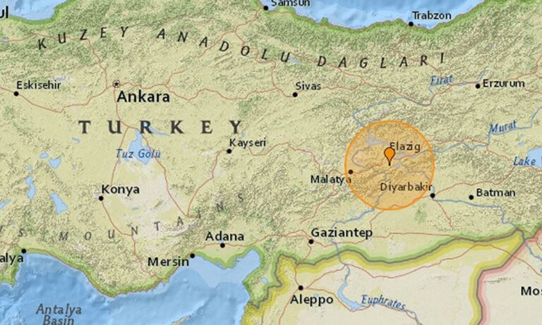 Μεγάλος σεισμός τώρα στην Τουρκία
