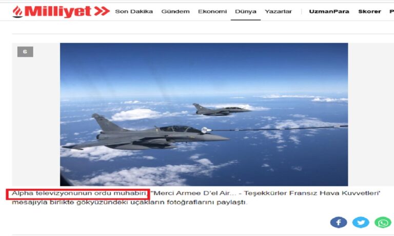 Rafale: Ρεπορτάζ των Τούρκων για τον Κώστα Σαρικά του Alpha – Τον έκαναν πρώτο θέμα