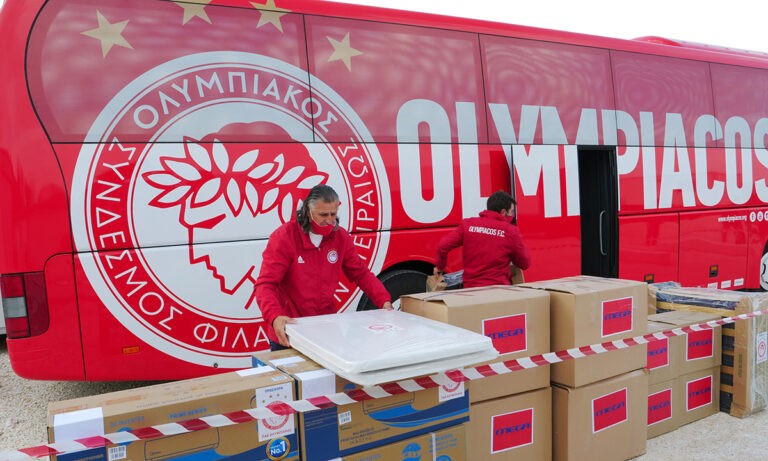 Ολυμπιακός: Ολοκληρώθηκε η μεταφορά 20 οικίσκων στην Ελασσόνα (photos)