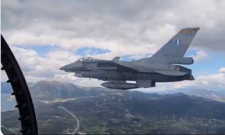 Ελληνικά F-16: Συνοδεύουν ισπανικό F-18 πάνω από τη γέφυρά του Ρίο