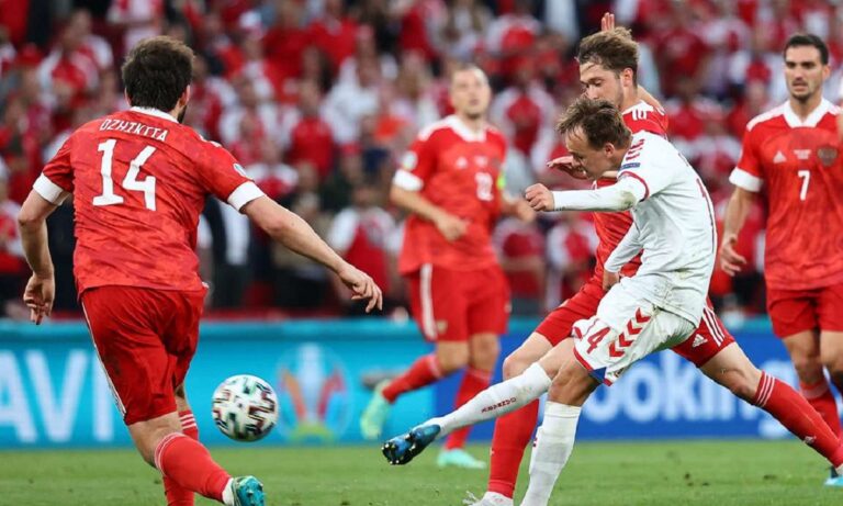 Euro 2020 Ρωσία – Δανία: Γκολάρα ο Ντάμσγκααρντ, τραγικό λάθος και 0-2 από Πόουλσεν (vids)