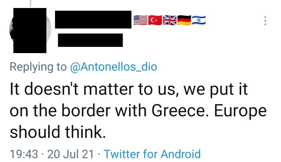 Toύρκοι: Θα πνίξουμε την Ελλάδα στους Αφγανούς παραδέχονται χρήστες του διαδικτύου στην Τουρκία.