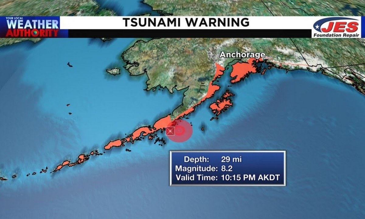 Σεισμός 8,2 ρίχτες στην Αλάσκα – Προειδοποιήση για τσουνάμι