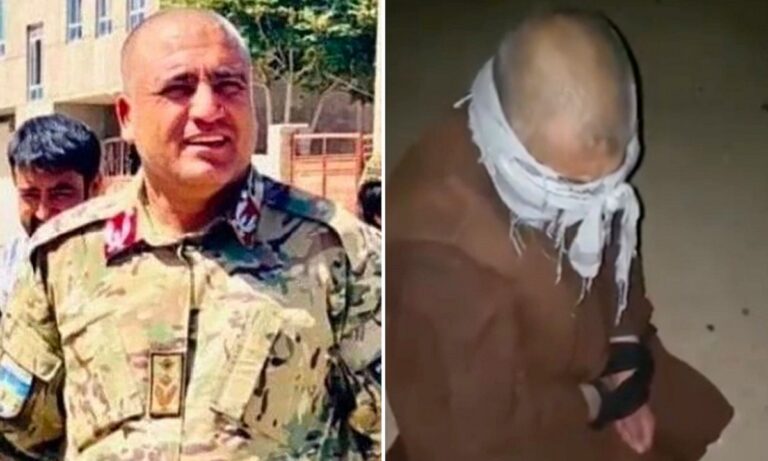 Τον διοικητή της αστυνομίας στρατού στη χώρα εκτέλεσαν οι ταλιμπάν, με τις εικόνες που προέρχονται από το Αφγανιστάν να προκαλούν φρίκη.