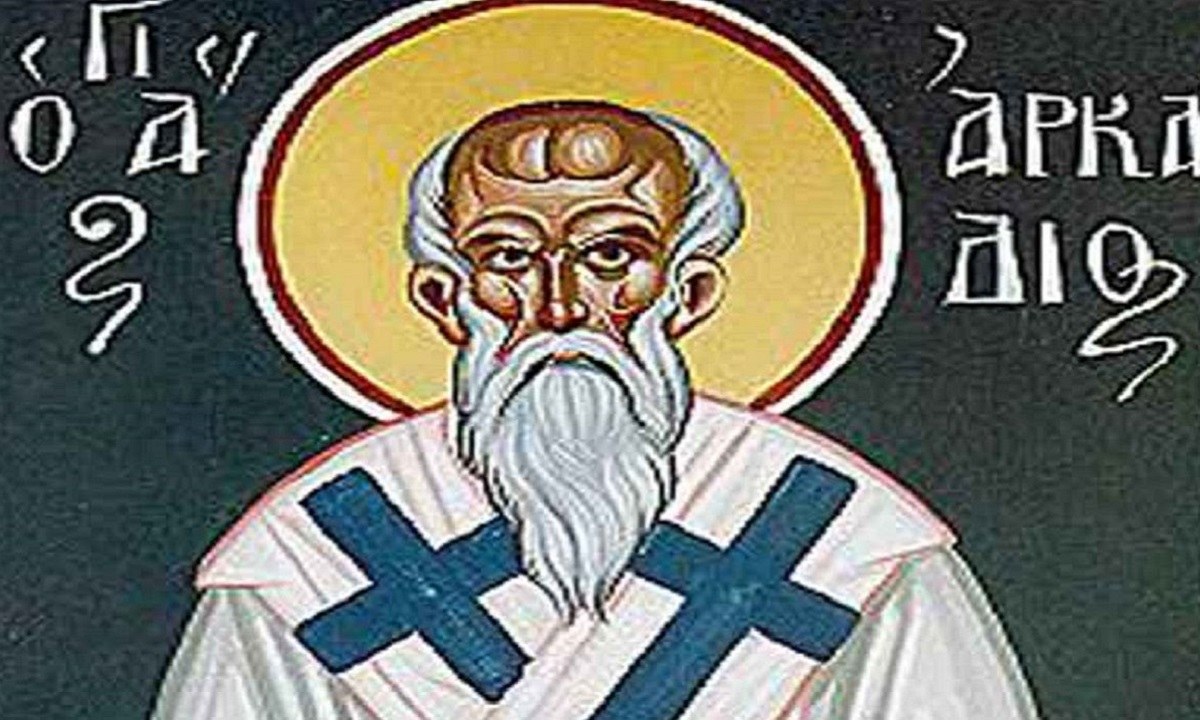 Εορτολόγιο Κυριακή 29 Αυγούστου: Σήμερα, μεταξύ άλλων η εκκλησία τιμά τη μνήμη του Αγίου Αρκαδίου του θαυματουργού επισκόπου Αρσινόης Κύπρου.
