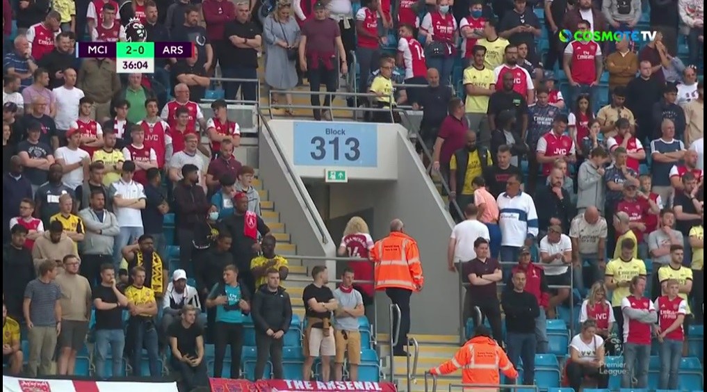 Σίτι – Άρσεναλ: Οι οπαδοί των κανονιέρηδων αποχωρούν αγανακτισμένοι από το 36′, με το σκορ στο 2-0!