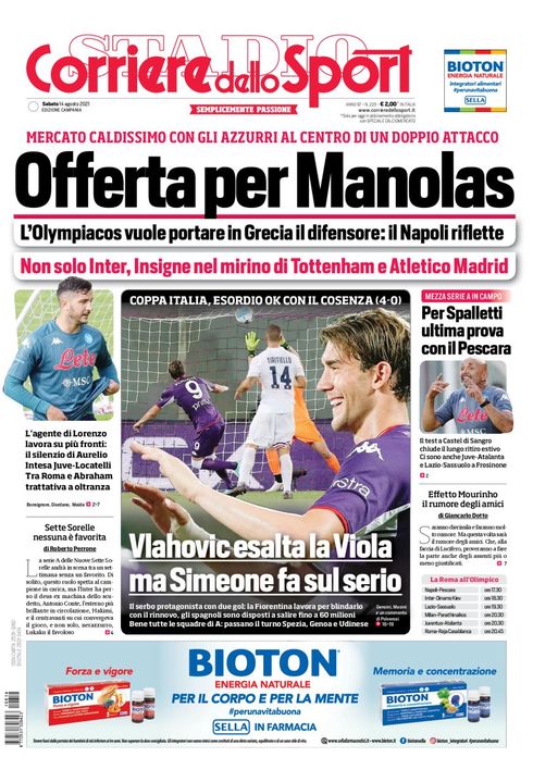 Η «Corriere dello Sport» αποκαλύπτει είδηση-βόμβα αφού τονίζει πως ο Ολυμπιακός έχει καταθέσει πρόταση για τον Κώστα Μανωλά.