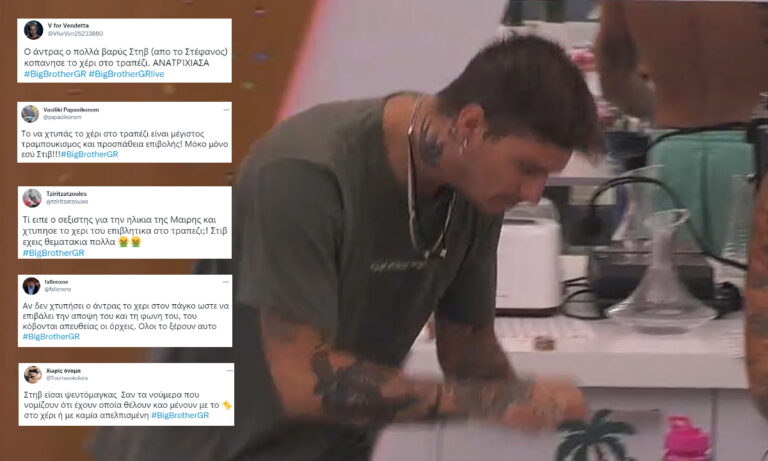 Big Brother : Ο Στηβ χτύπησε το χέρι στο τραπέζι για τη Μαίρη και το Twitter πήρε φωτιά